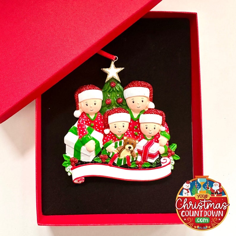 Weihnachtsbaum personalisierte Familiendekoration Gruppenornament Personalisiertes, individuelles Geschenk Bild 7