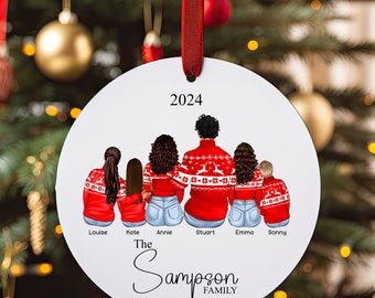 Family Personalised Tree Couple Bauble/Ornament Xmas Personalized Customise