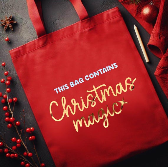 thumbnail image 2 of JOYIN 12 PCS 13.75" " Christmas Large Tote Bags Holiday Reusable Grocery ... For Sale Online 2 of 12