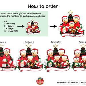 Weihnachtsbaum personalisierte Familiendekoration Gruppenornament Personalisiertes, individuelles Geschenk Bild 8