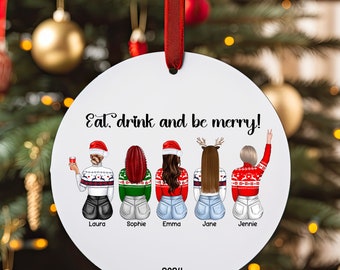 Family Personalised Tree Couple Bauble/Ornament Xmas Personalized Customise