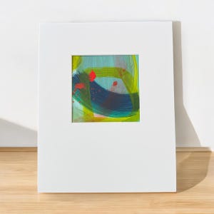 Petit tableau acrylique avec passe-partout, unique, tirage 24 x 30 cm