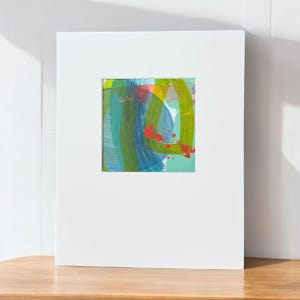 Petit tableau acrylique avec passe-partout, unique, tirage 24 x 30 cm