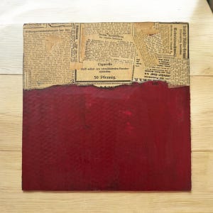 Collage paysage sur carton épais, prêt à accrocher