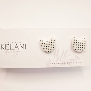 Polka Dot Katzen Ohrstecker - stud