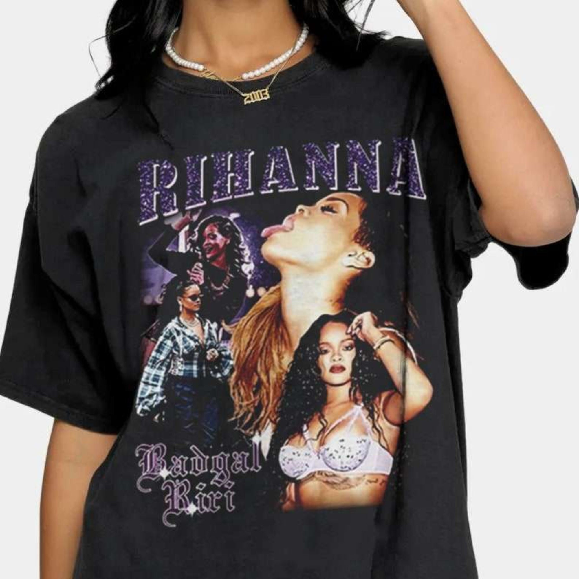 Discover Rihanna Vintage Graphic Tshirt - Rihanna  Badgal Vintage Graphic Tee