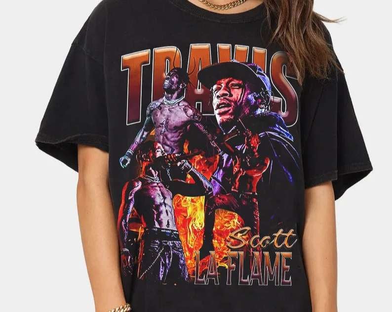 Vintage Travis Rapper Graphic Tshirt - Travis Vintage Graphic