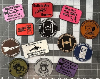 Leatherette Morale Patches: Funny, Bold Designs