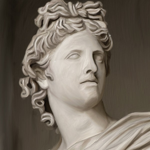 Greek Roman God Painting Etsy UK