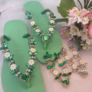 V decoration for flip flops, daisy, sunflower, diy flip flops, chain for flip flop, embellishment for sandals, buckle, tutorial