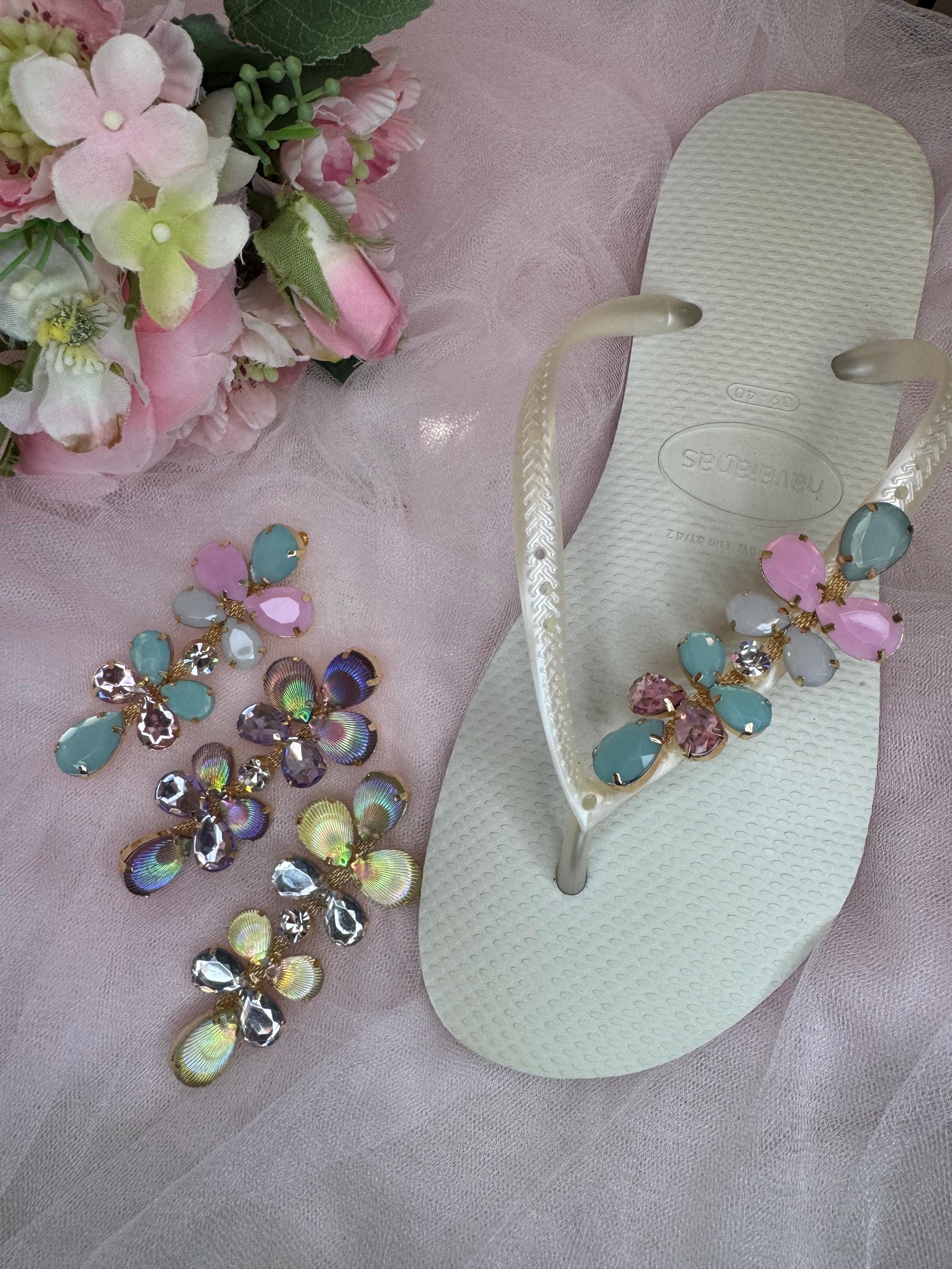 Con Piedras Ojotas Decoradas DecoraciÃ³n De Sandalias Con