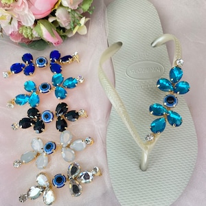 Evil eye side flip flop piercing,  decoration for flip flops, diy flip flops, chain for flip flop, embellishment for sandals, applique
