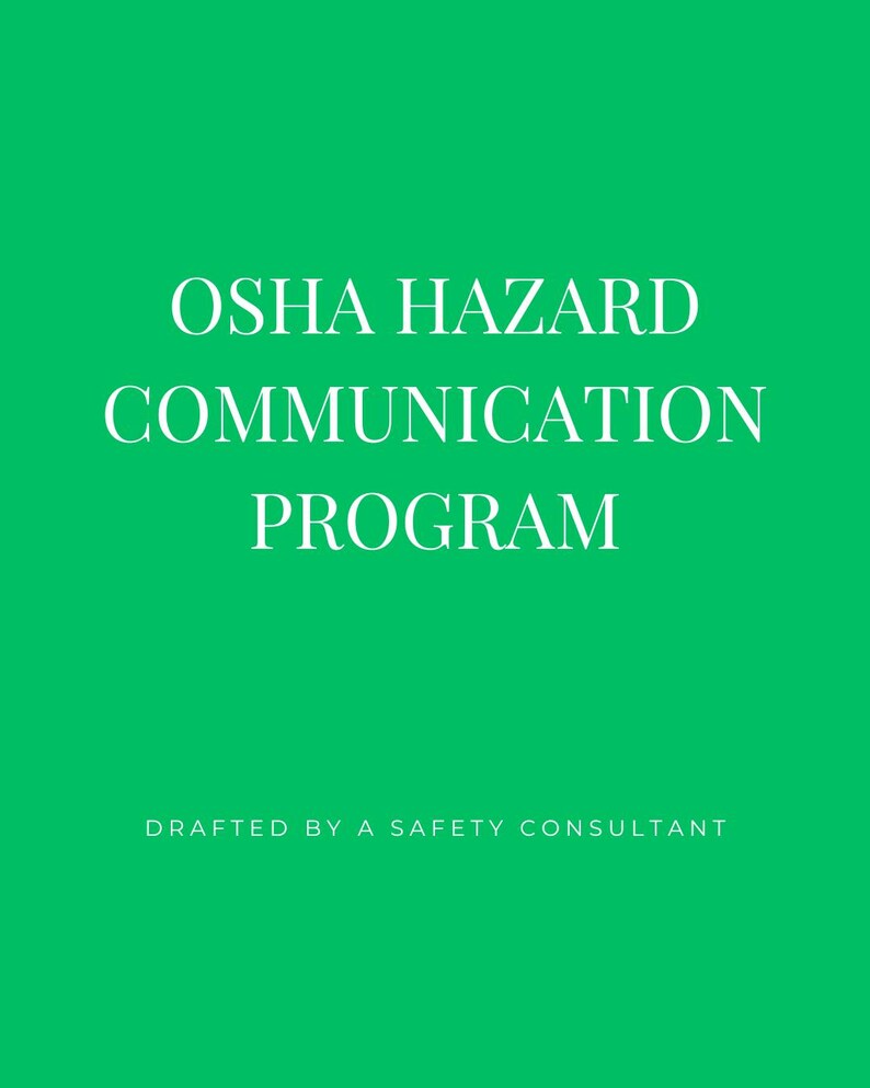 Hazard Communication Program Template | Osha-compliant Safety Plan for ...