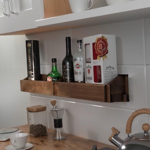 Home bar shelf, Whiskey wall storage, Whiskey barrel bar cabinet, Alcohol bottle holder, Wine bottle wall rack, Liquor shelf, Whiskey rack