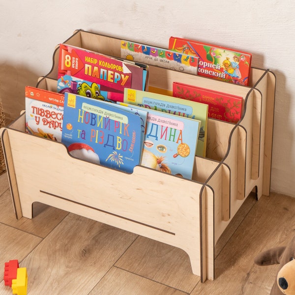 Étagère portable Montessori, sol d'étagère Montessori, rangement de livres pour enfants, chambre d'enfant étagère, chambre d'enfant étagère en bois, étagère de sol