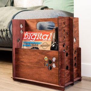 Piso del revistero, Revistero de madera, Piso del porta revistas, Porta revistas de madera, Caja de almacenamiento de revistas, Organizador de revistas, Estante de periódicos