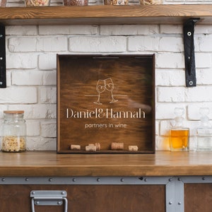 Soporte de corcho de vino personalizado, Arte de corcho de vino personalizado, Caja de sombras de corcho de vino, Vitrina de corcho de vino, Marco de corcho de vino, Coleccionista de corcho de vino