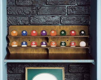 Billiards ball holder, Billiards ball rack, Billiards ball shelf,Pool ball rack,Billiards organizer,Pool ball storage shelf,Pool ball holder