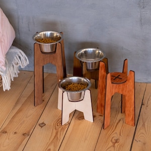Single dog bowl stand, Large dog bowl stand, Elevated dog bowl, Raised pet bowl, Raised dog feeder, Extra large dog bowls, Dog furniture
