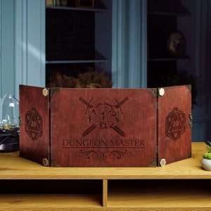 Paravent personnalisé Dungeon Master, paravent D&D, paravent DM en bois, paravent DM magnétique, paravent Dungeon Master en bois, paravent DM avec écran