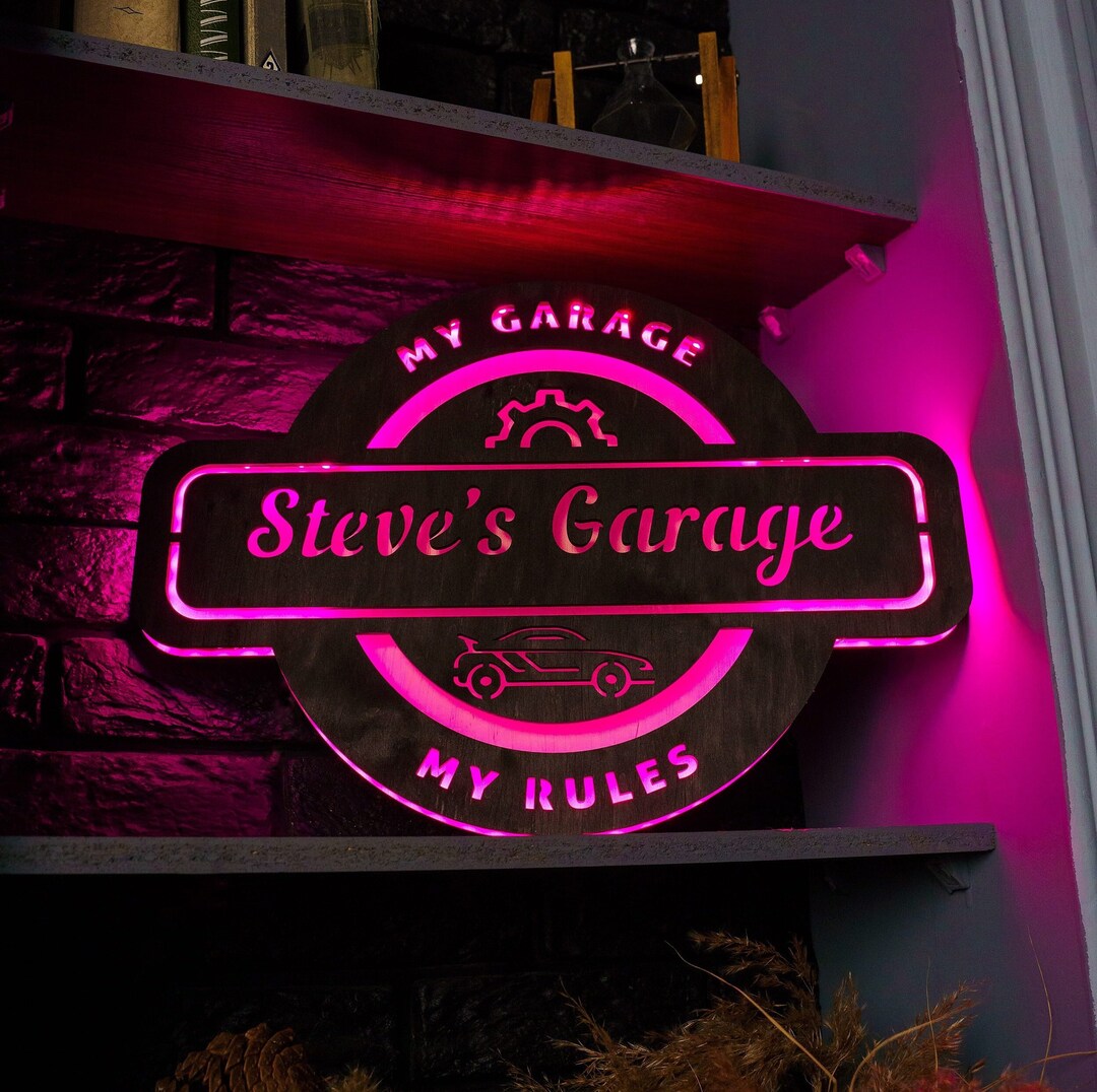 Personalized Neon Sign Garage,garage Neon Sign Custom,garage Led Sign
