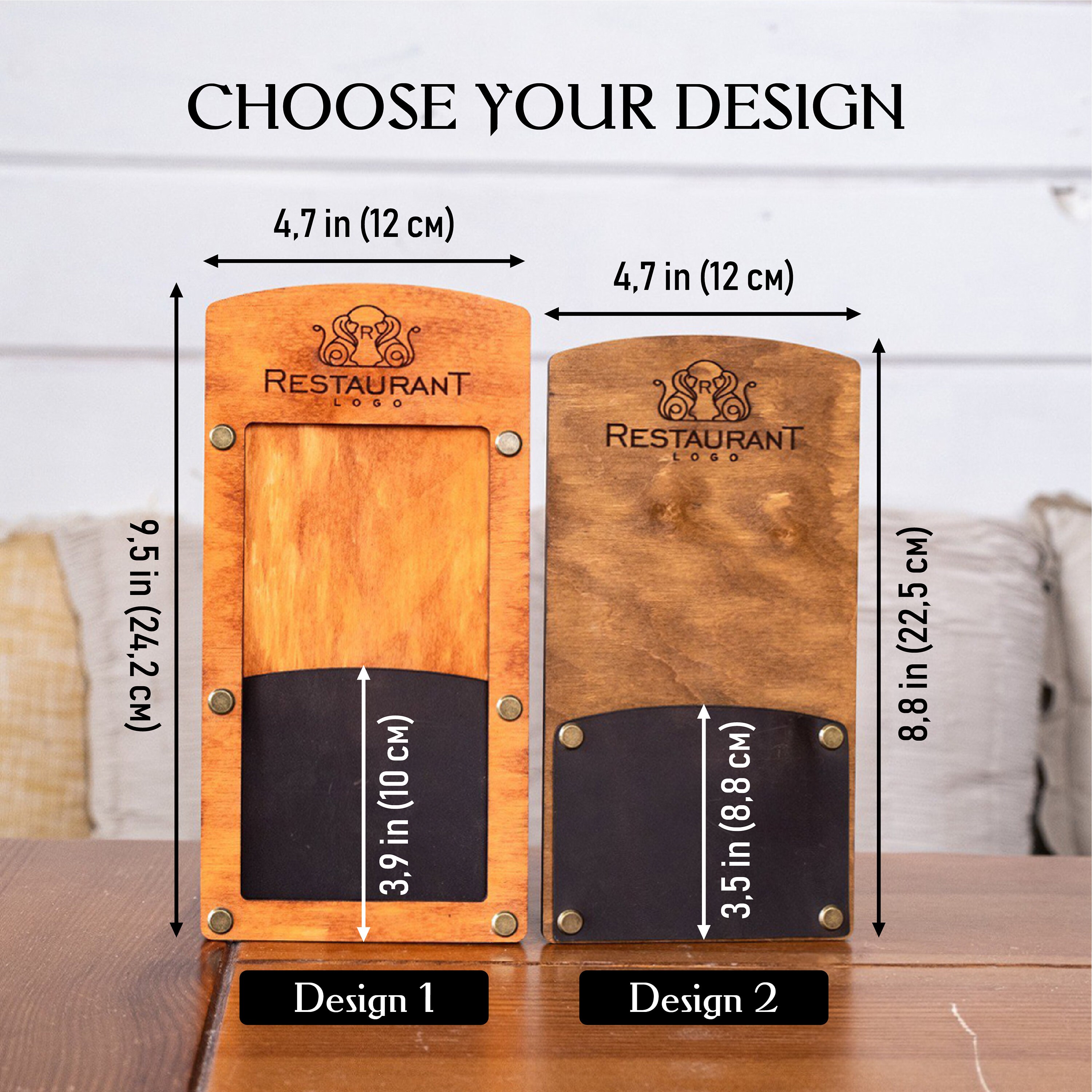 Personalized Check Presenter Restaurant Check Presenter Cafe Etsy