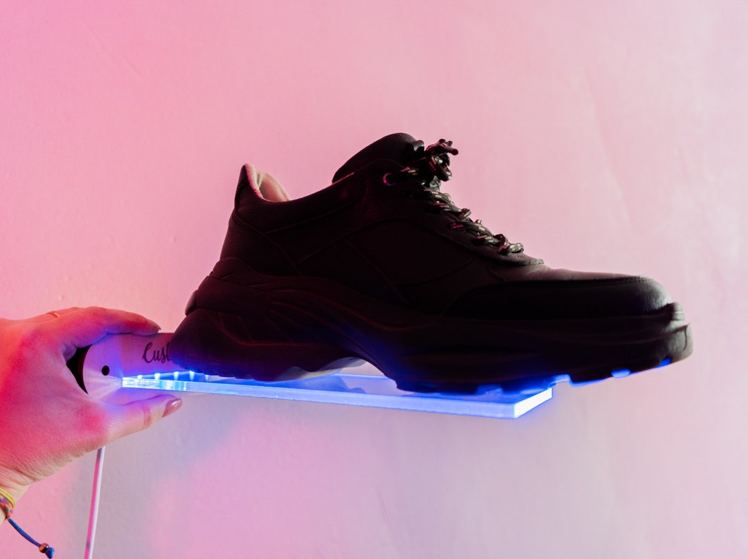 Shoe Wall Shelf With Led, Neon Acrylic Shelf, Acrylic Shoe Rack, Shoe