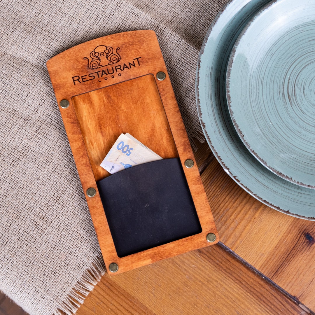 Personalized Check Presenter, Restaurant Check Presenter, Cafe Check