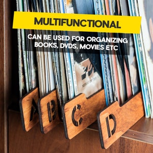 Vinyl record dividers, Wooden record dividers, Record dividers alphabet, Album dividers, Record separator, Book dividers, Lp dividers image 7