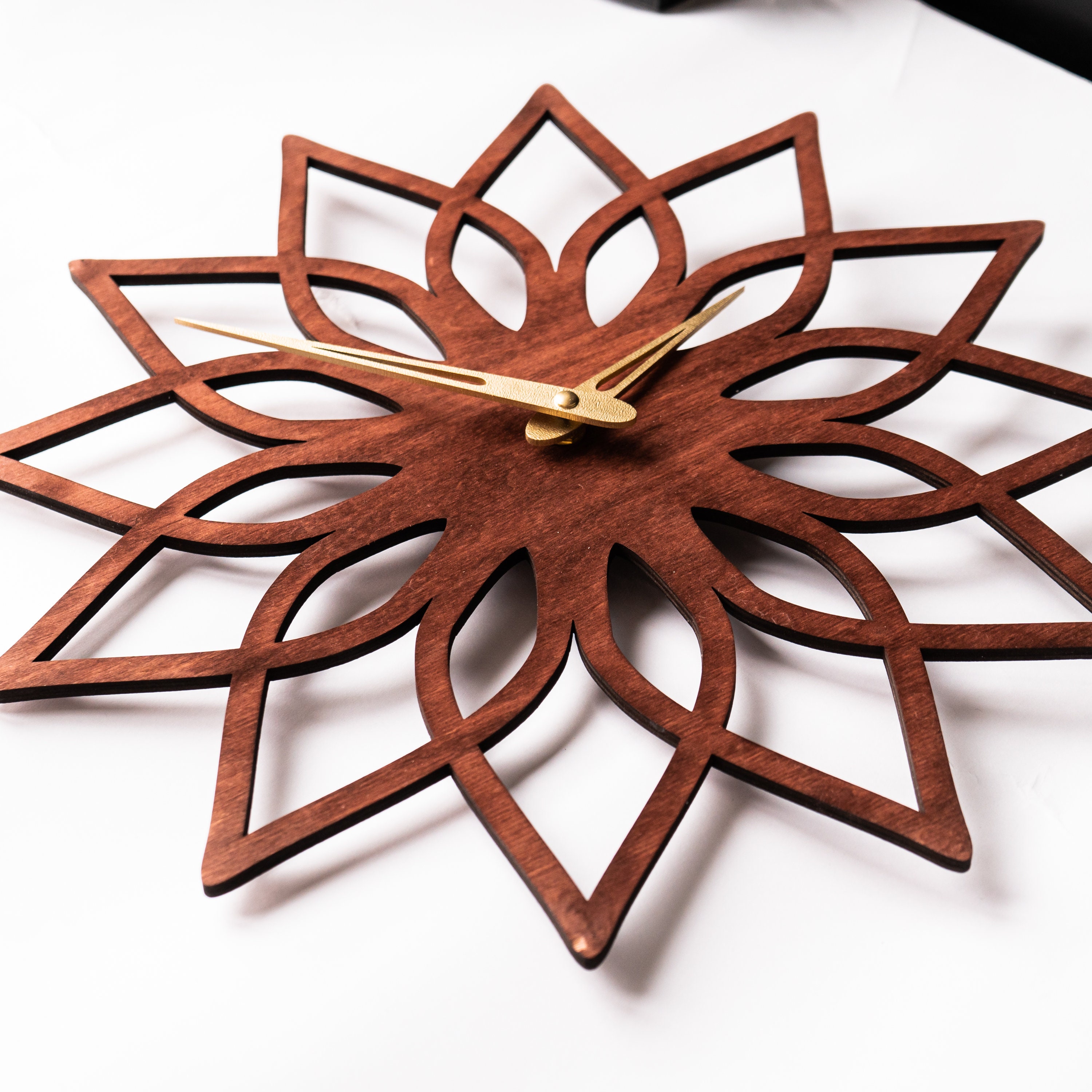 Mandala Wall Clock, Wooden Wall Clock Unique, Boho Wall Clock, Wood ...