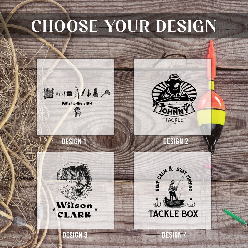 Wood Fishing Box, Tackle Box for Men, Engraved Fishing Box, Wood Tackle ...