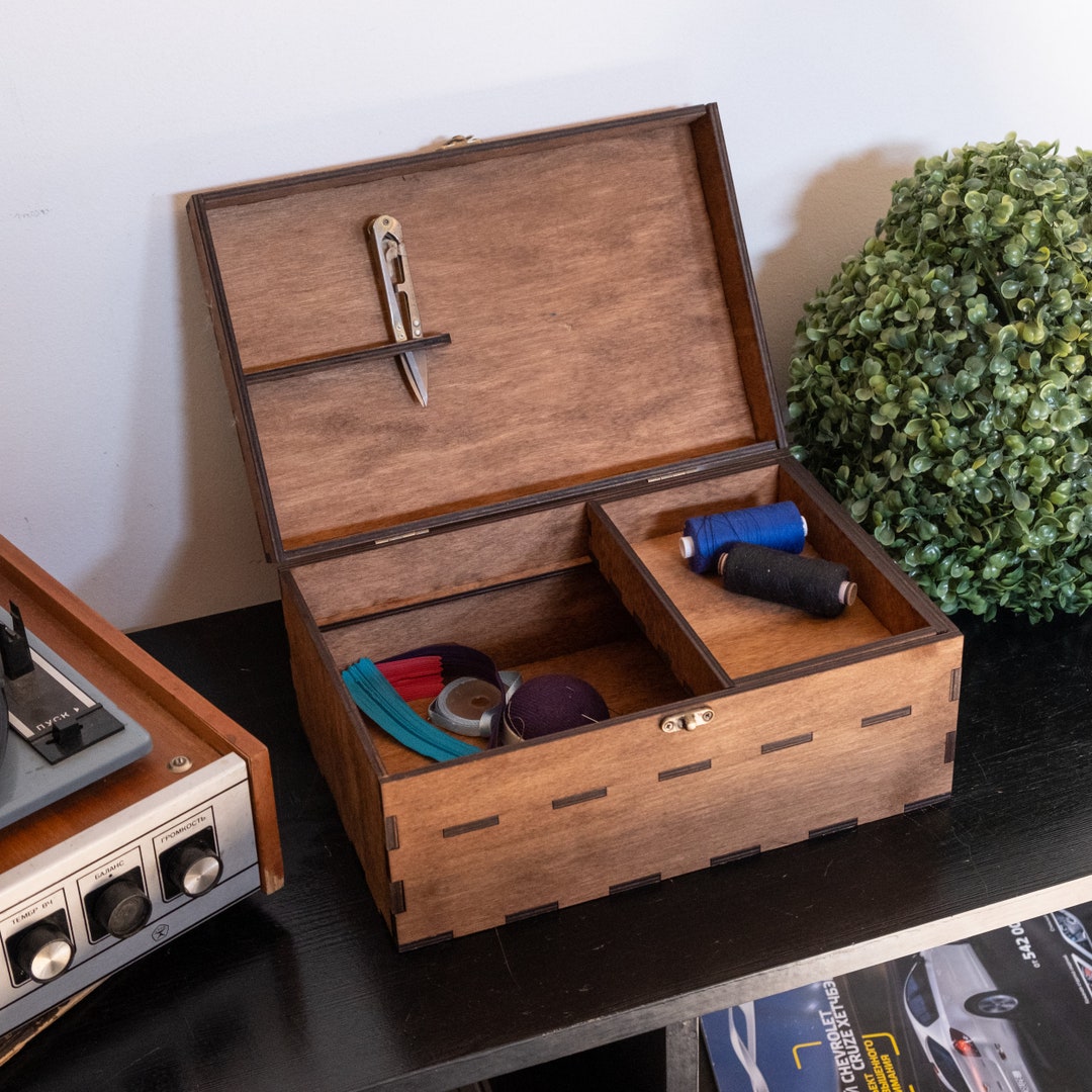 Personalized Sewing Kit, Personalized Sewing Box, Sewing Box Wood