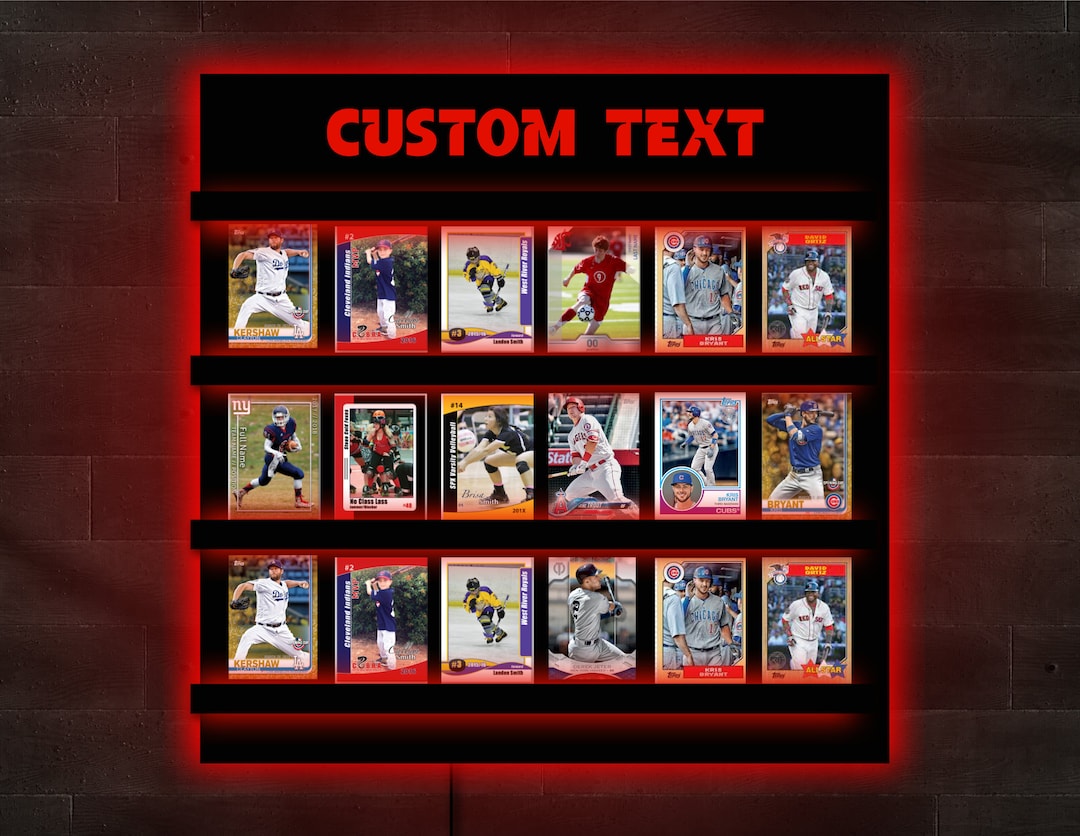 Sports Card Display Shelf, Football Card Display Case, Baseball Card