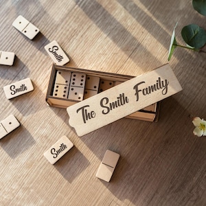 Personalized dominoes set, Wood dominoes set, Custom dominoes set, Dominoes hand made, Dominoes set for adults, Dominoes anniversary gift