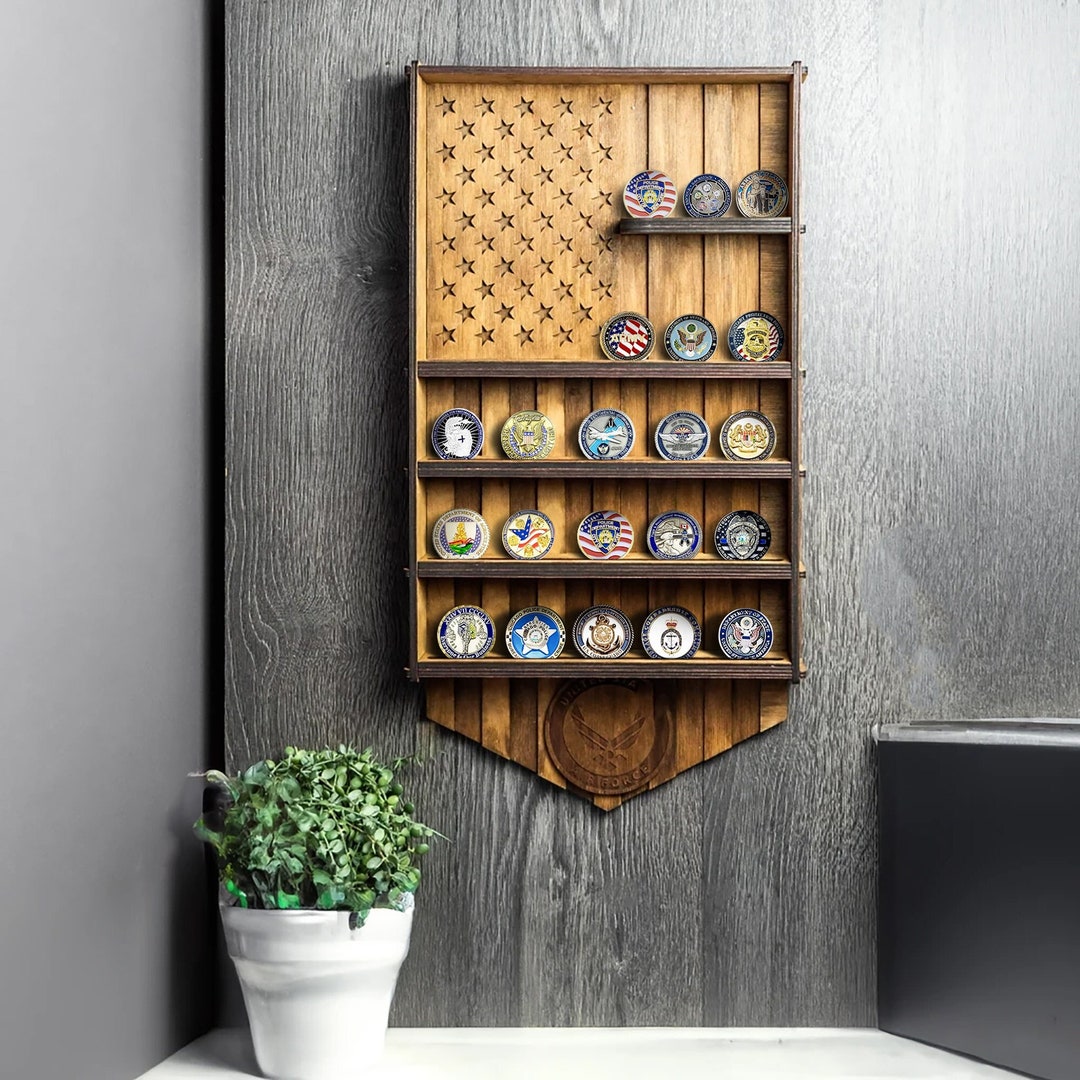 Military Coin Display Case, Challenge Coin Display, Military Coin ...