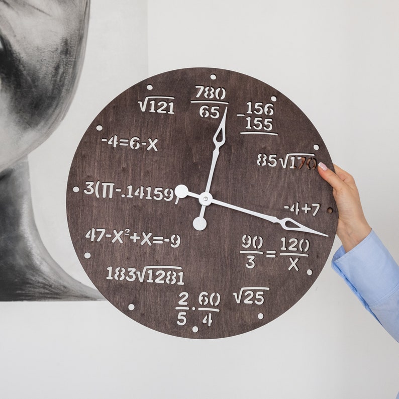 For Math Address Clock Math Wall Clock, Teacher Wall Clock, Gift for Math Teacher, Mathematics ...