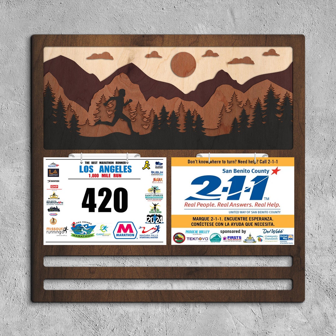 Race Medal and Bib Display, Medal Holder for Runners, Medal Display