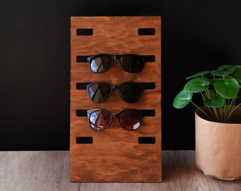 Support de porte-lunettes, porte-lunettes en bois, bureau porte-lunettes, organisateur de lunettes de soleil, porte-lunettes en bois, rangement de lunettes, support de lunettes