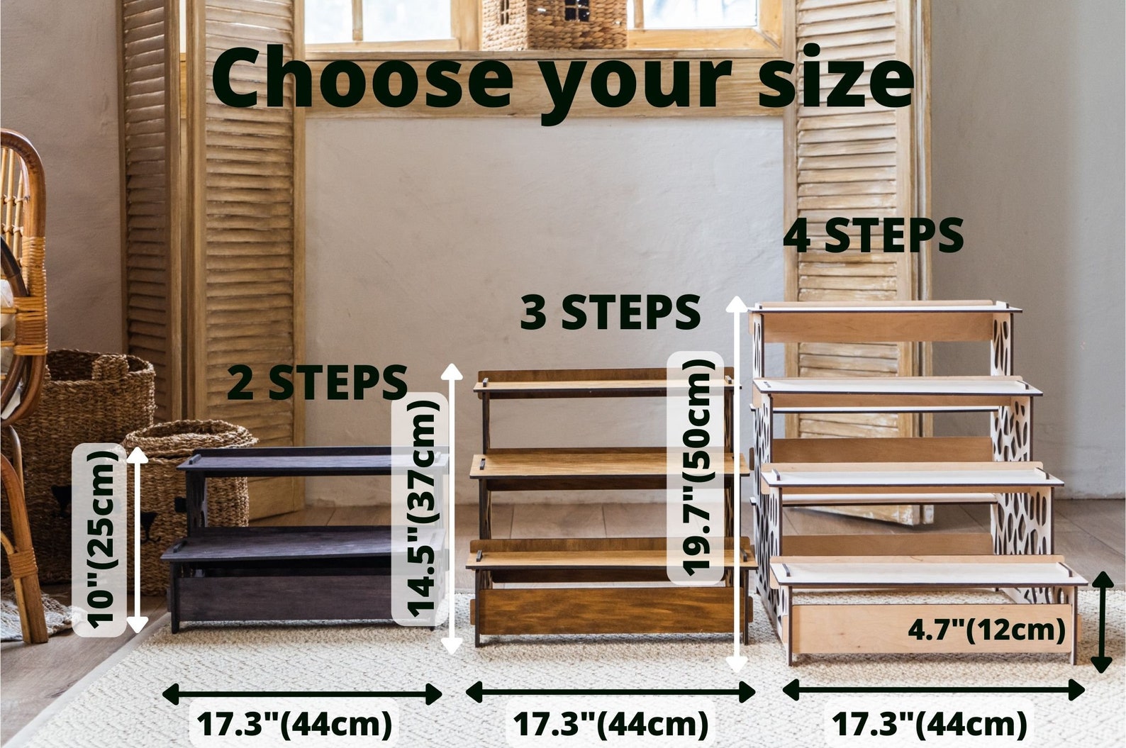 Dog Steps for High Bed Dog Stairs for Tall Bed Wood Dog Etsy