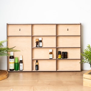 Essential oil display stand, Wood essential oil holder, Essential oil organizer, Essential oil rack, Essential oil storage shelf