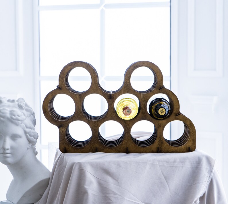 Wine Bottle Holder Wood Wine Bottle Stand Display Etsy