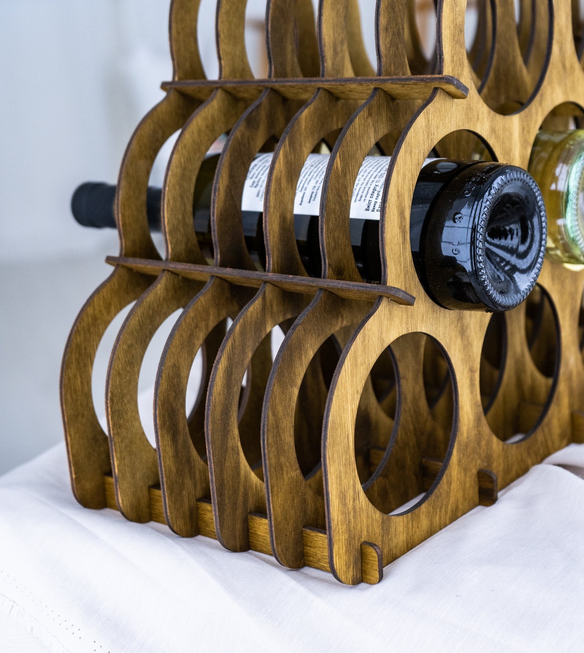 Wine Bottle Holder Wood Wine Bottle Stand Display Etsy