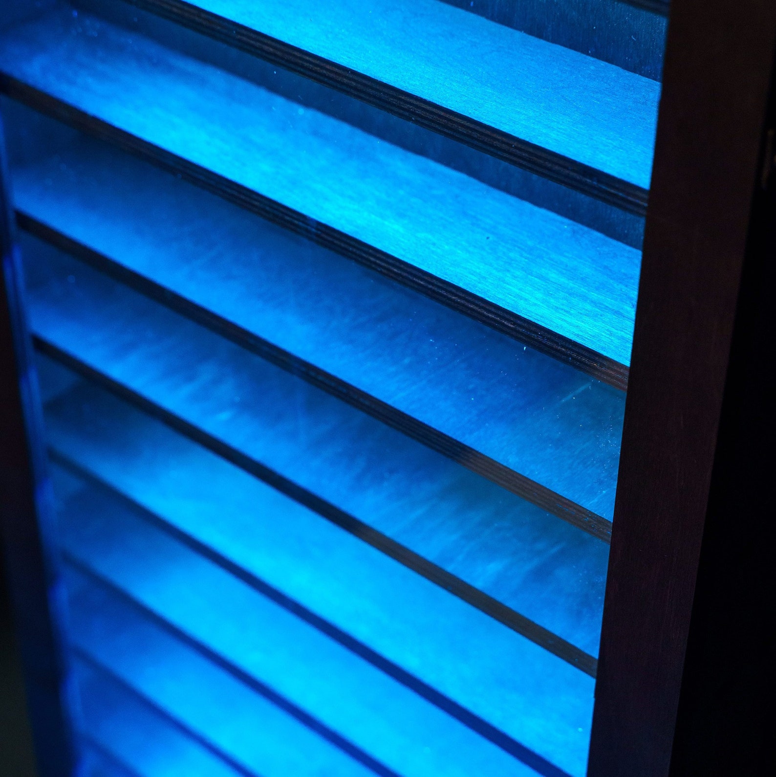 Wood Shelf With Light Display Shelf With Glass Doors Wall Etsy