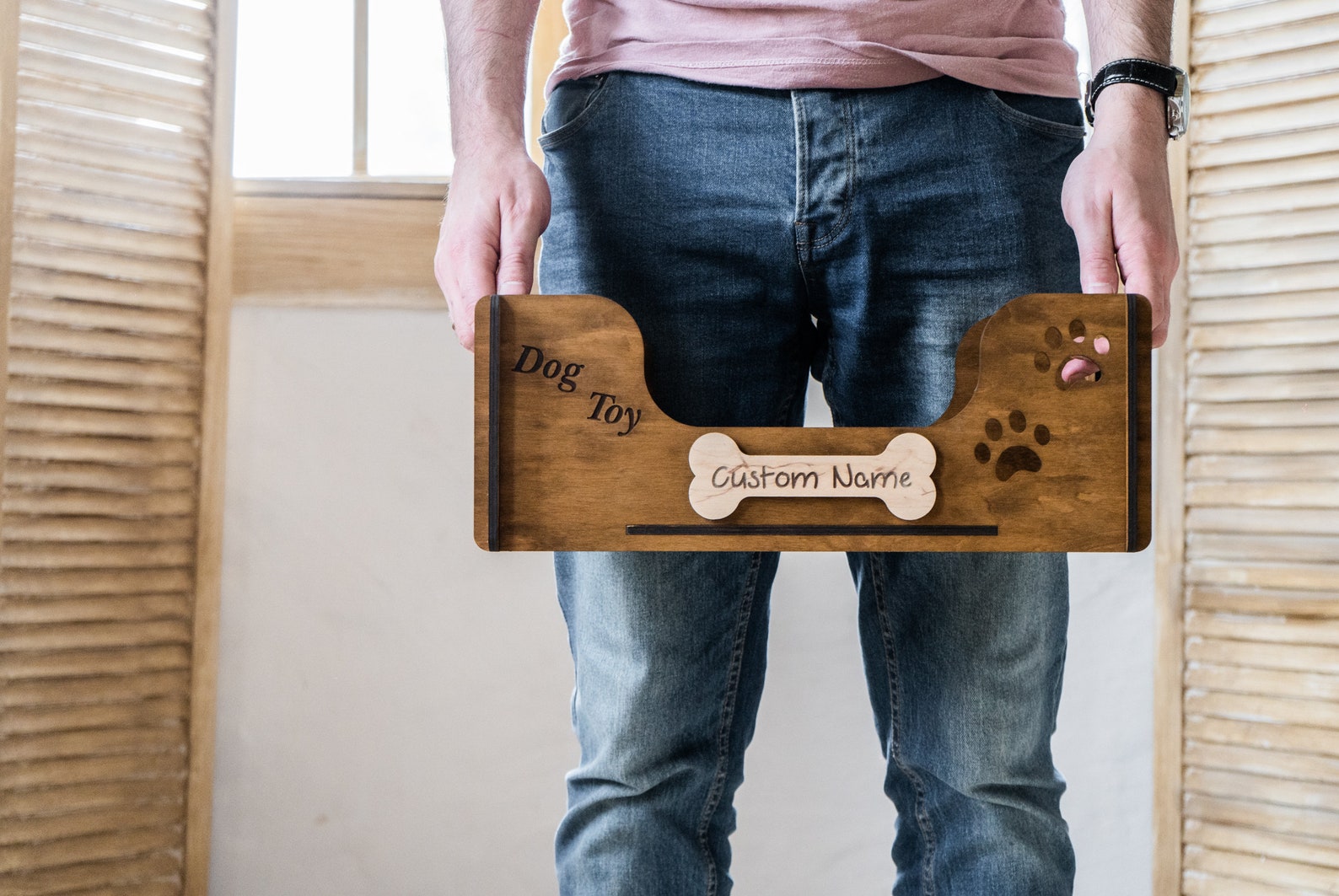 Personalized Dog Toy Storage Dog Toy Box Wood Pet Toy Etsy