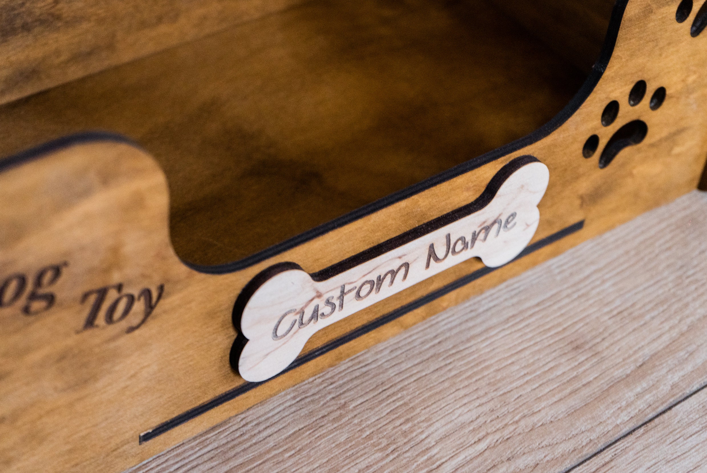 Personalized Dog Toy Storage Dog Toy Box Wood Pet Toy Etsy