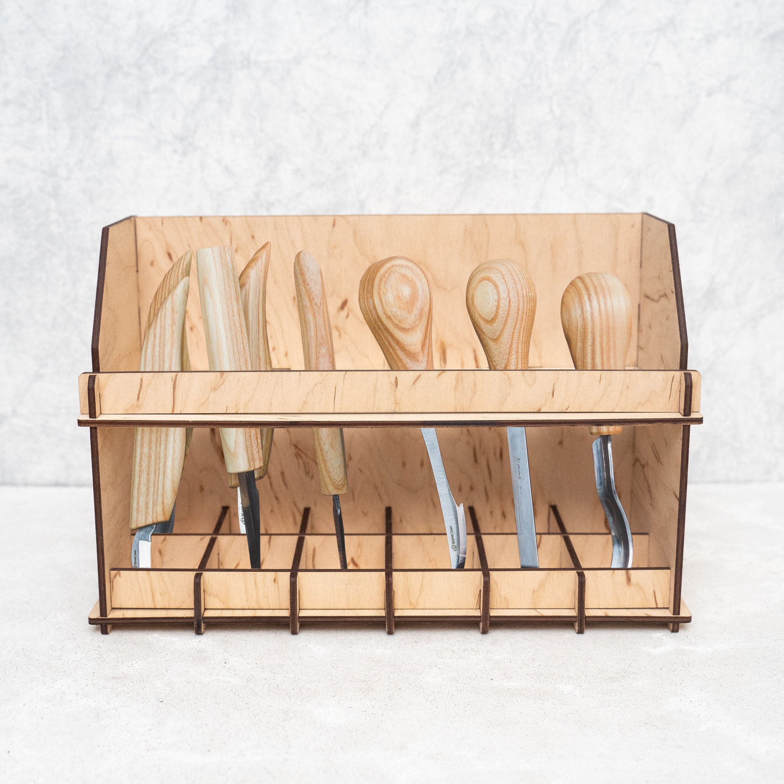 Carving Tools Holder, Carving Tool Box, Wooden Tool Rack, Carving Tools Storage, Carving Tools Organizer,Plywood Tool Rack,Carving Tool Rack