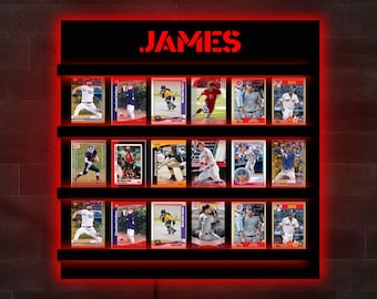 Sports card display shelf, Football card display case, Baseball card shelf, Led display shelf, Shelf with light,Trading card display cabinet