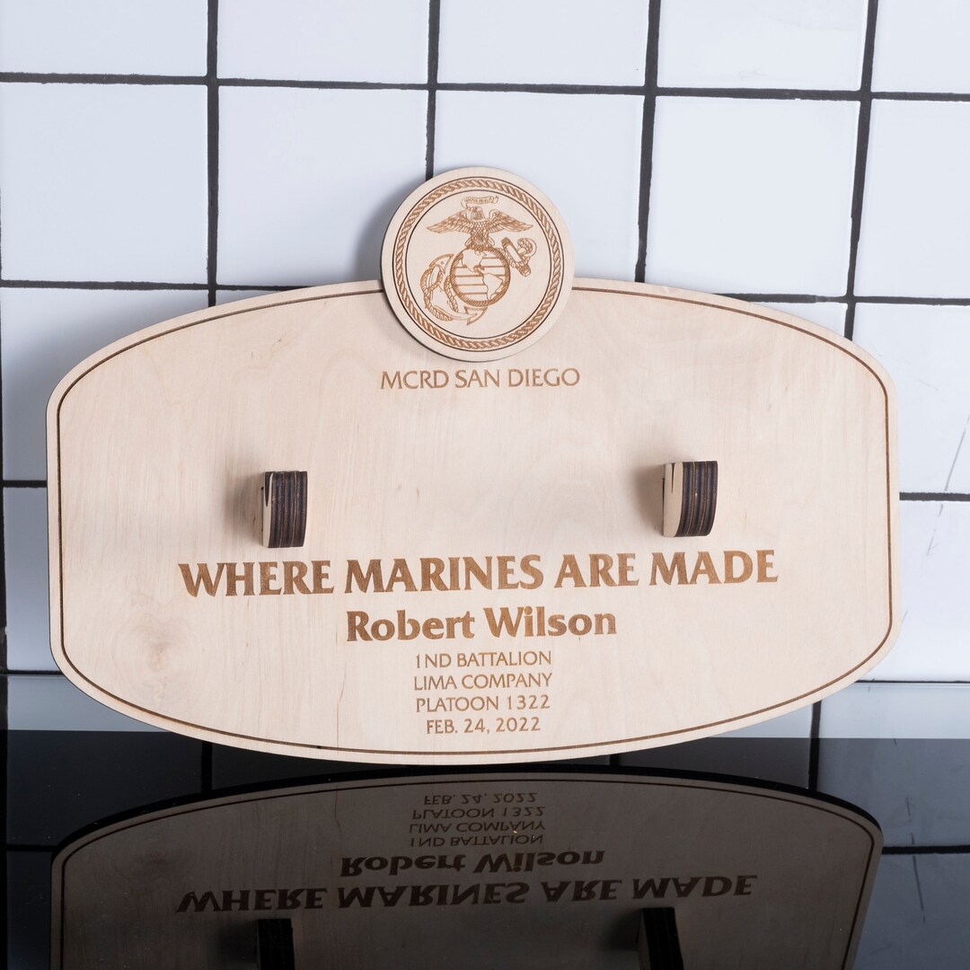 Marine Knife Wall Mount Display USMC Ka Bar Knife Display Etsy