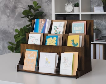 Greeting cards display, Greeting card holder for retail, Postcard display stand, Postcard rack, Sticker display stand, Craft show stand