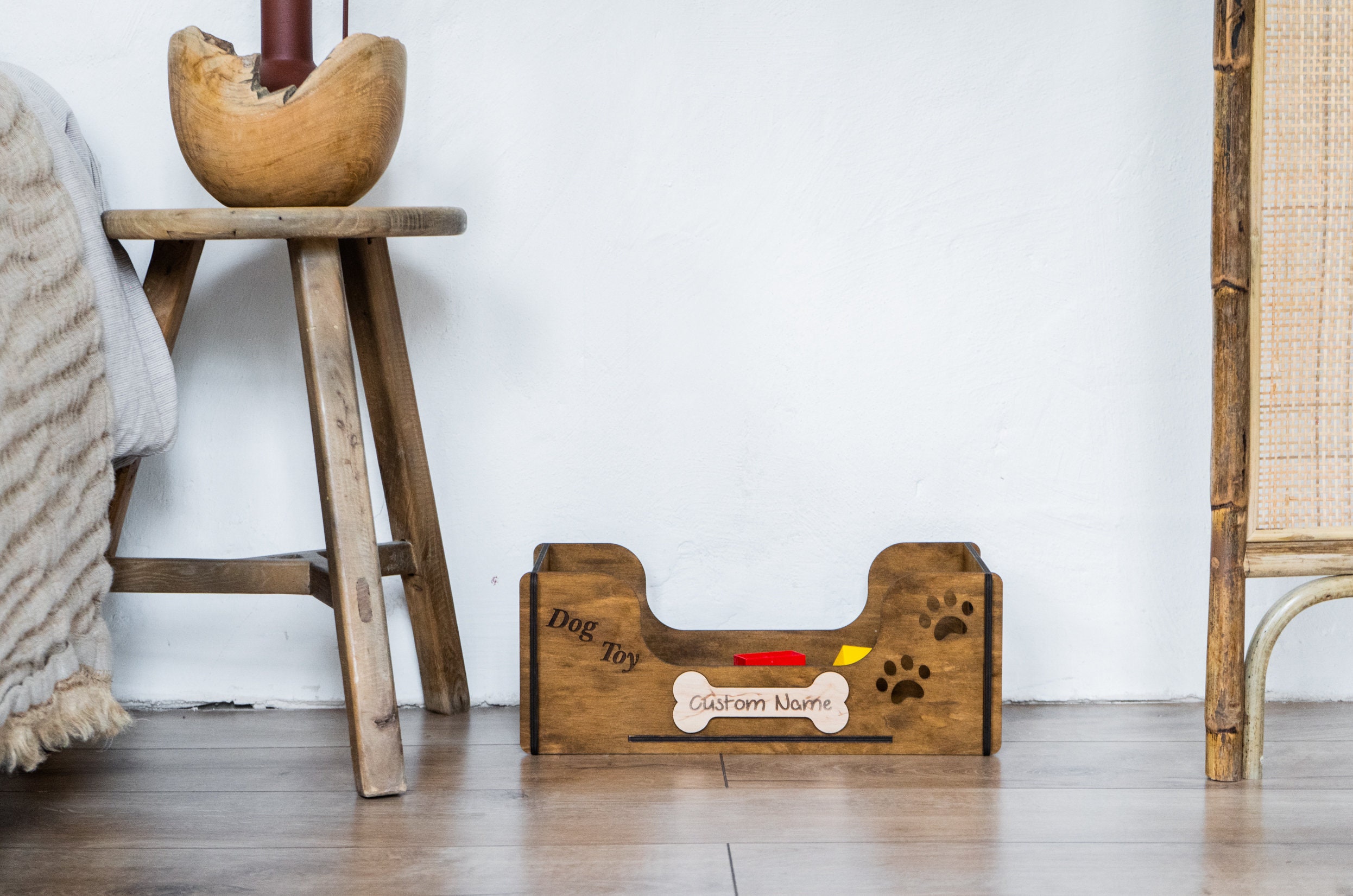 Personalized Dog Toy Storage Dog Toy Box Wood Pet Toy Etsy